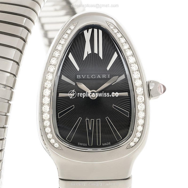 Bulgari 103434 SERPENTI TUBOGAS Quartz Stainless Steel & Diamonds