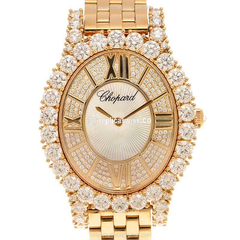 Chopard 109383-5001 L HEURE DU DIAMANT Quartz 18kt Rose Gold & Diamonds