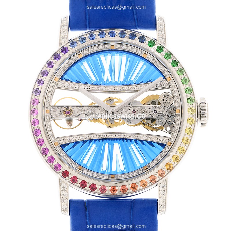 Corum 113.001.69/0F03 BD91G GOLDEN BRIDGE Manual Wind 18kt White Gold & Diamond