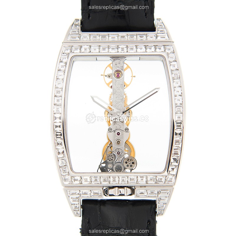 Corum 113.169.69/0001 0000 BRIDGE Manual Wind 18kt White Gold & Diamond