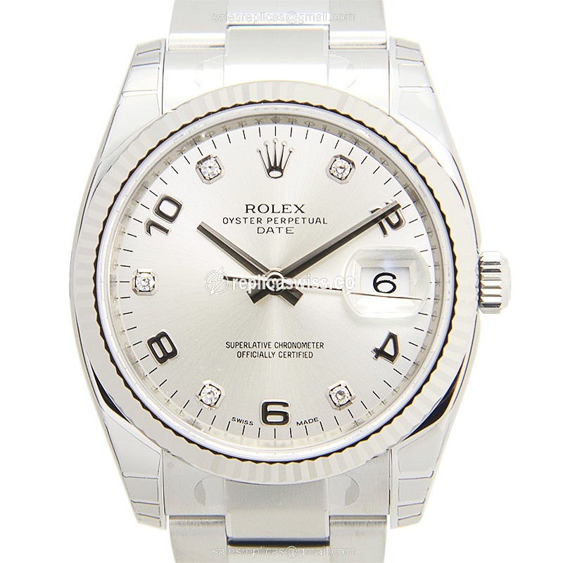 Rolex 115234-0012 DATEJUST Automatic 18kt White Gold & Steel