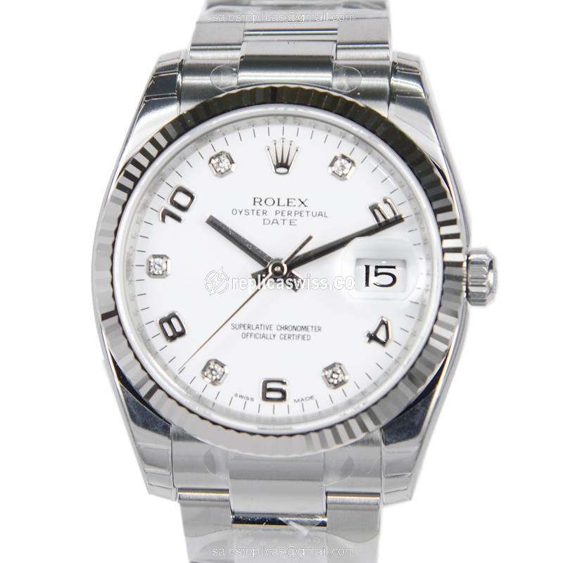 Rolex 115234-0010 DATEJUST Automatic 18kt White Gold & Steel