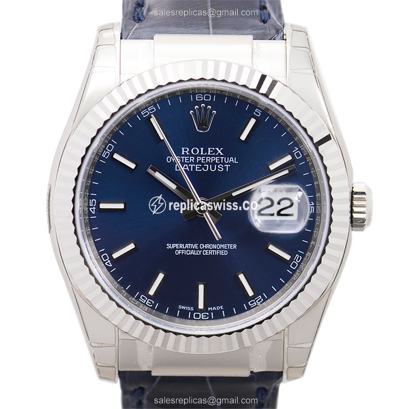 Rolex 116139BL OYSTER PERPETUAL Automatic 18kt White Gold