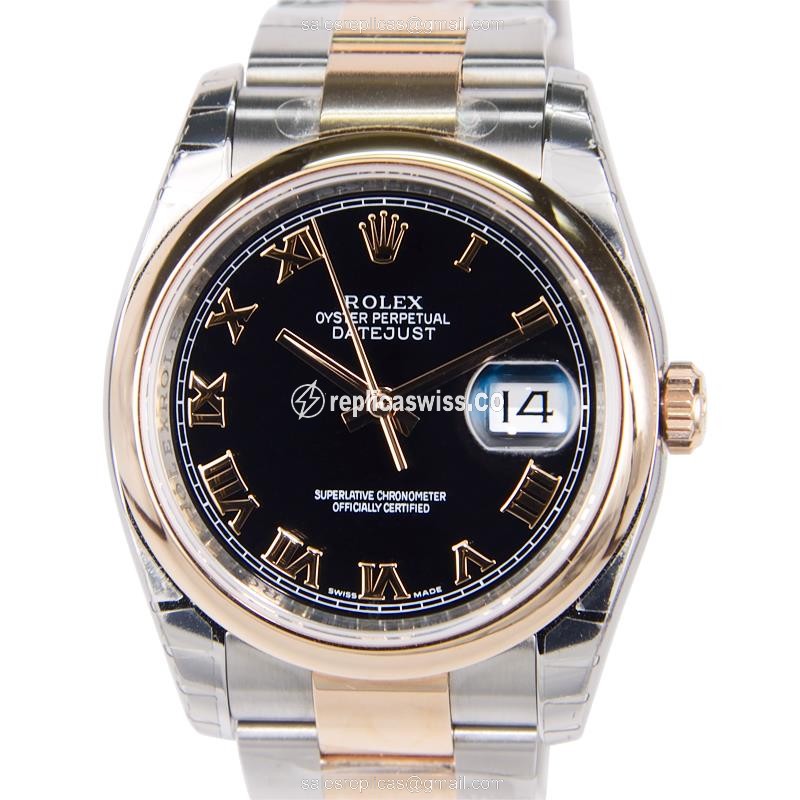 Rolex 116201BKRN DATEJUST Automatic 18kt Rose Gold & Steel