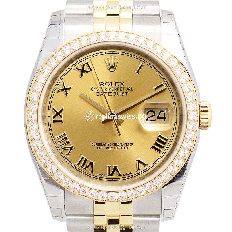 Rolex 116243 DATEJUST Automatic 18kt Gold & Diamond & Steel