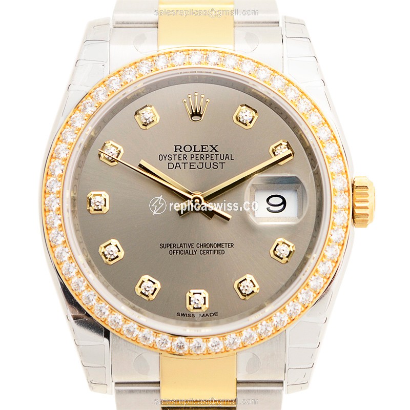 Rolex 116243G DATEJUST Automatic 18kt Gold & Diamond & Steel