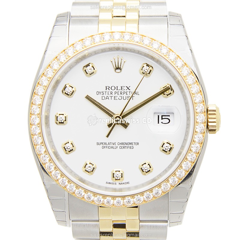 Rolex 116243G DATEJUST Automatic 18kt Gold & Diamond & Steel
