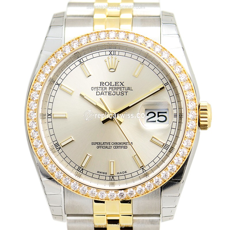 Rolex 116243SV_J DATEJUST Automatic 18kt Gold & Diamond & Steel