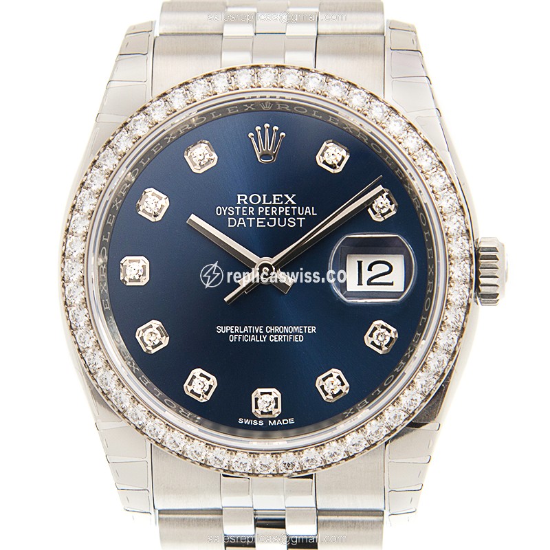 Rolex 116244G DATEJUST Automatic 18kt White Gold & Diamond & Steel