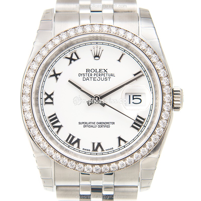 Rolex 116244 DATEJUST Automatic 18kt White Gold & Diamond & Steel