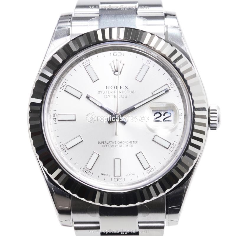 Rolex 116334 DATEJUST Automatic 18kt White Gold & Steel