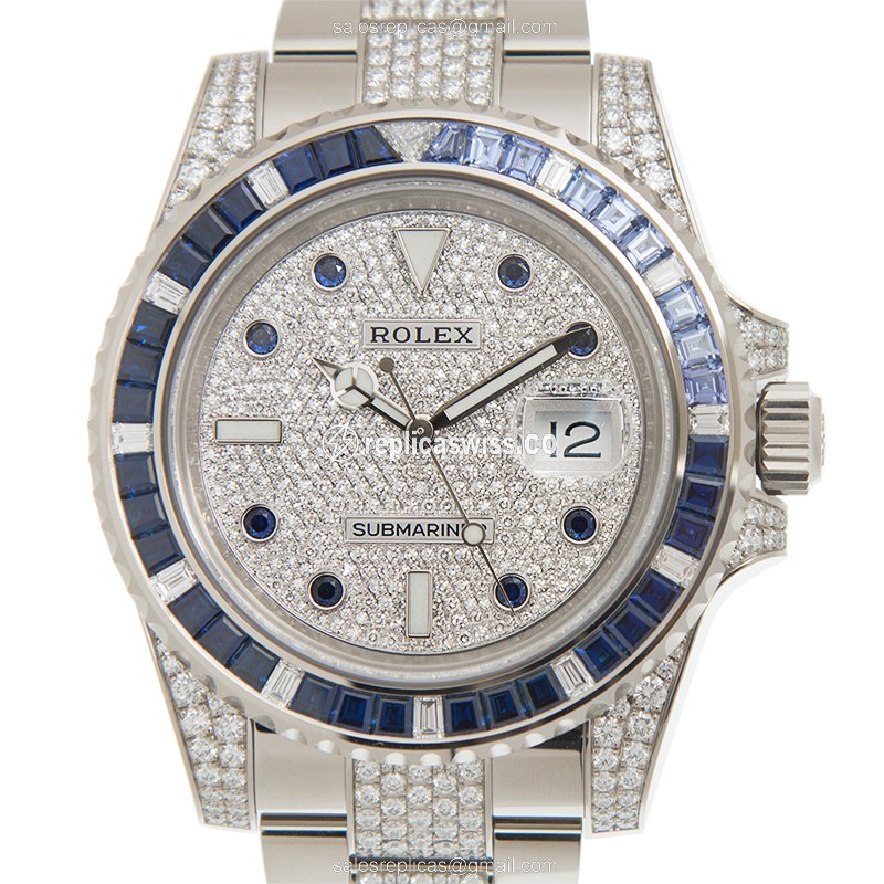 Rolex 116659SABR-PAVED8DI_DIAO SUBMARINER Automatic 18kt White Gold & Sapphire