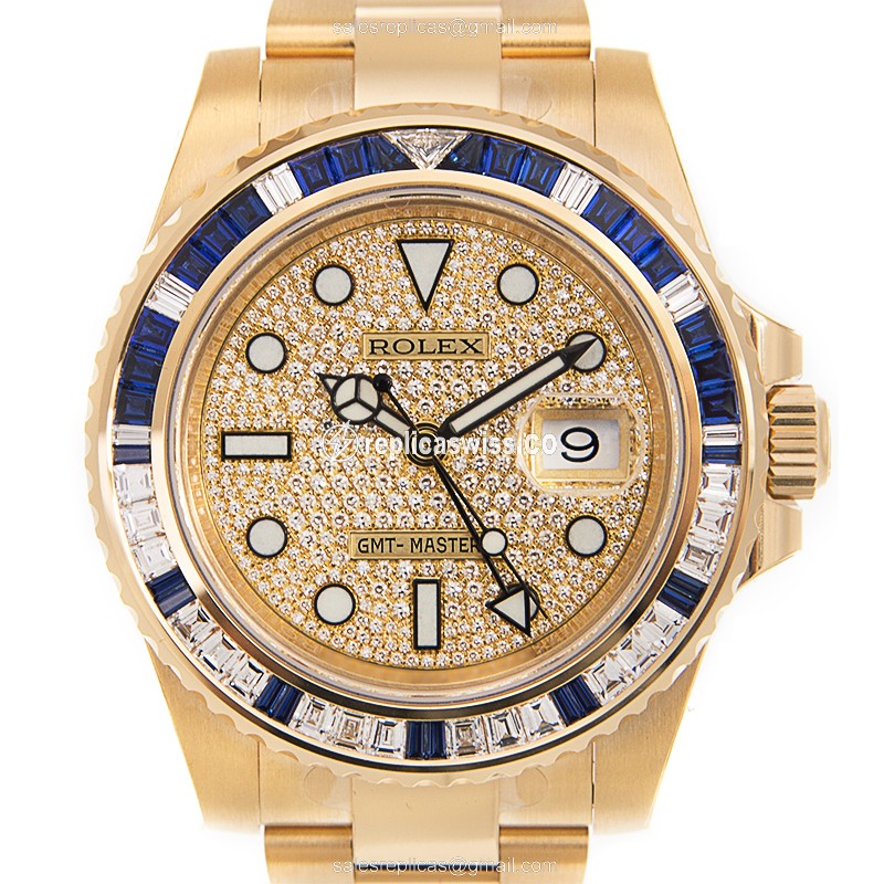 Rolex 116748SA GMT-MASTER II Automatic 18kt Gold & Diamond