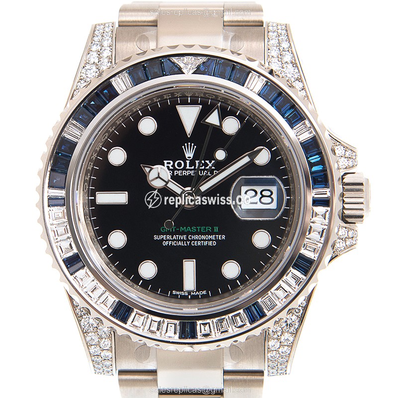 Rolex 116759SA GMT-MASTER II Automatic 18kt White Gold & Diamond