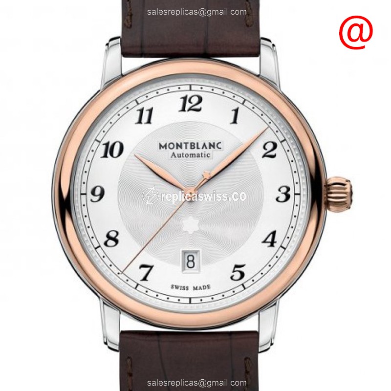 Mont Blanc 117576 STAR LEGACY Automatic 18kt Rose Gold & Steel