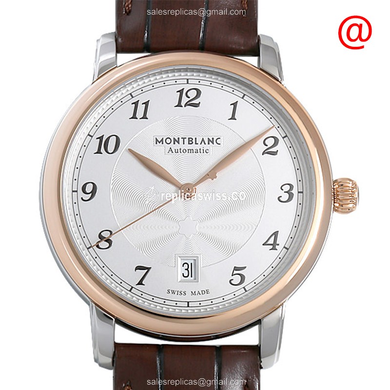 Mont Blanc 117577 STAR LEGACY Automatic 18kt Rose Gold & Steel