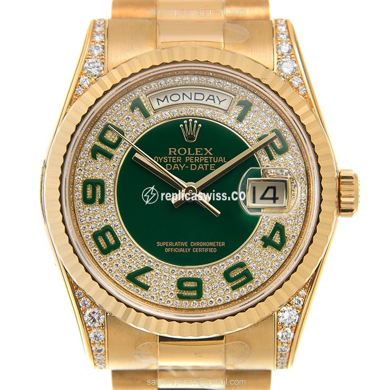 Rolex 118338DPA DAY-DATE Automatic 18kt Gold & Diamond