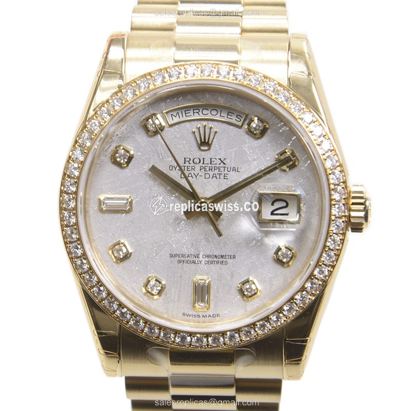 Rolex 118348METEA DAY-DATE Automatic 18kt Yellow Gold