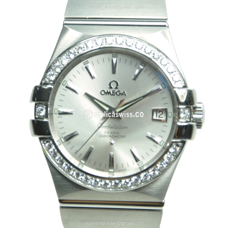 Omega 123.15.35.20.02.001 CONSTELLATION Automatic Stainless Steel & Diamonds