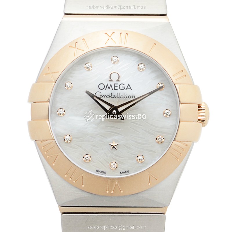 Omega 123.20.24.60.55.007 CONSTELLATION Quartz 18kt Rose Gold & Steel