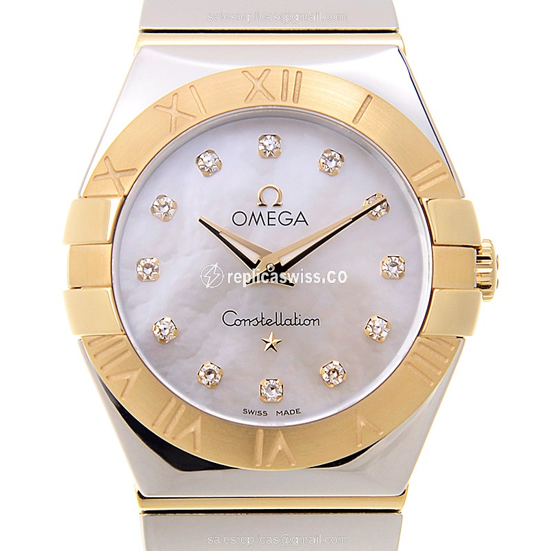Omega 123.20.27.60.55.004 CONSTELLATION Quartz 18kt Gold & Steel