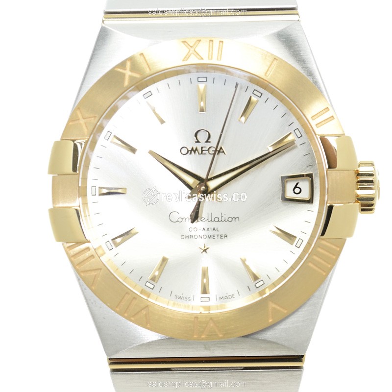 Omega 123.20.38.21.02.002 CONSTELLATION Automatic 18kt Gold & Steel