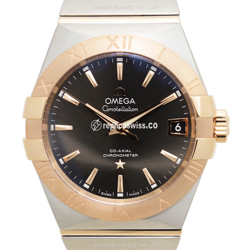 Omega 123.20.38.21.06.002 CONSTELLATION Automatic 18kt Rose Gold & Steel