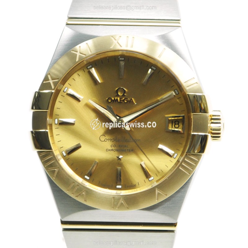 Omega 123.20.38.21.08.001 CONSTELLATION Automatic 18kt Gold & Steel
