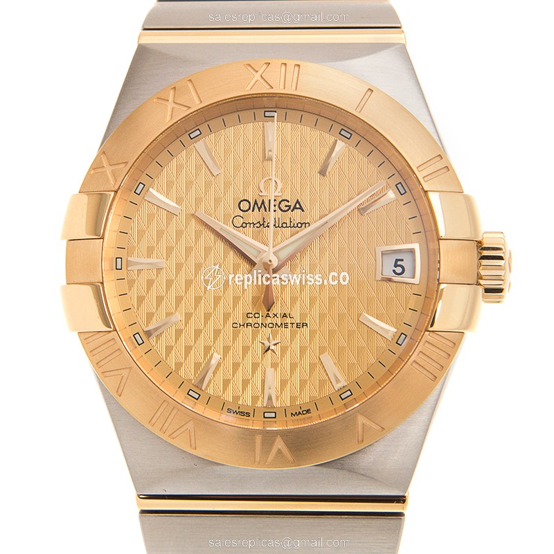 Omega 123.20.38.21.08.002 CONSTELLATION Automatic 18kt Gold & Steel