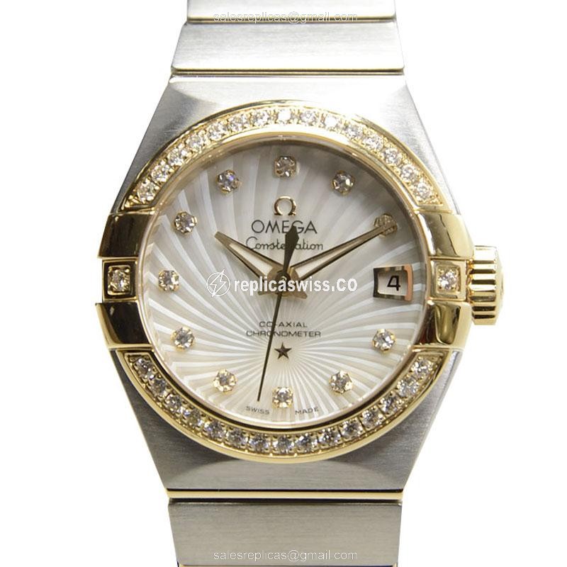 Omega 123.25.27.20.55.002 CONSTELLATION Automatic 18kt Gold & Diamond & Steel