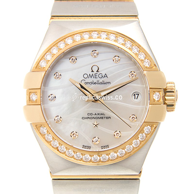 Omega 123.25.27.20.55.004 CONSTELLATION Automatic 18kt Gold & Diamond & Steel