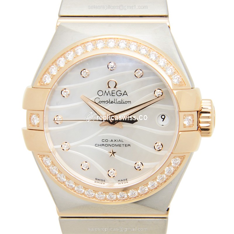 Omega 123.25.27.20.55.005 CONSTELLATION Automatic 18kt Rose Gold & Diamonds