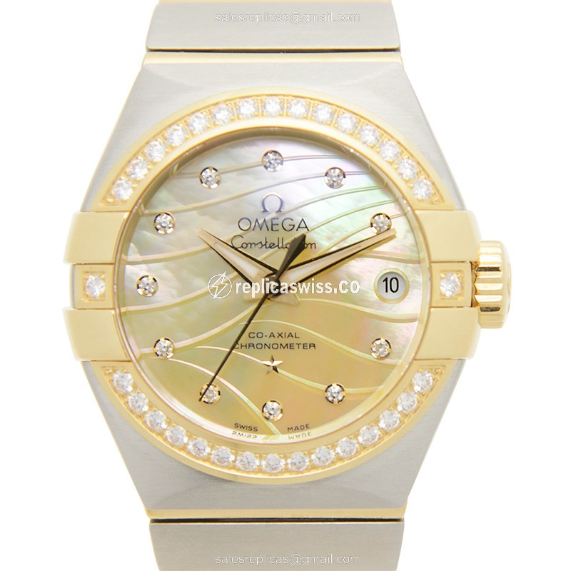 Omega 123.25.27.20.57.002 CONSTELLATION Automatic 18kt Gold & Diamond & Steel