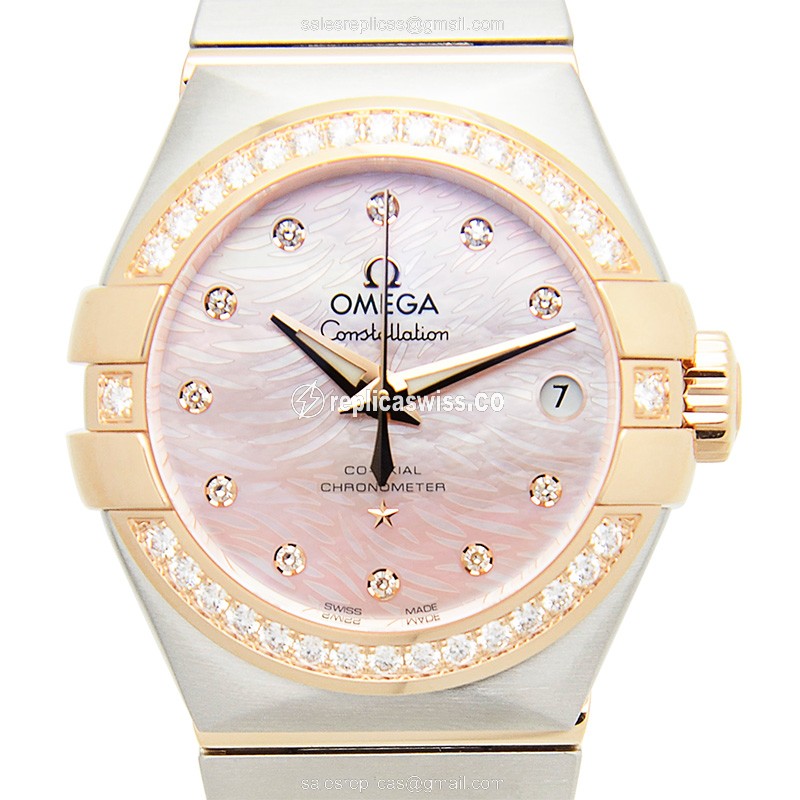 Omega 123.25.27.20.57.004 CONSTELLATION Automatic 18kt Rose Magic & Diamond