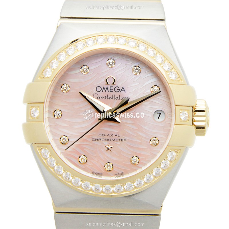 Omega 123.25.27.20.57.005 CONSTELLATION Automatic 18kt Gold & Diamond & Steel