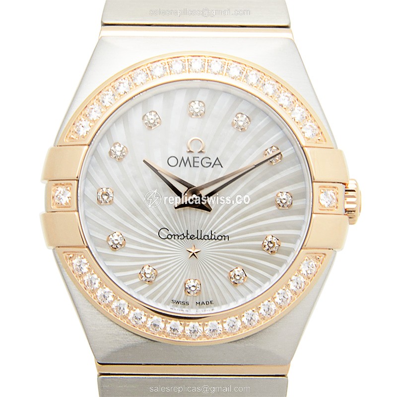 Omega 123.25.27.60.55.002 CONSTELLATION Quartz 18kt Rose Magic & Diamond