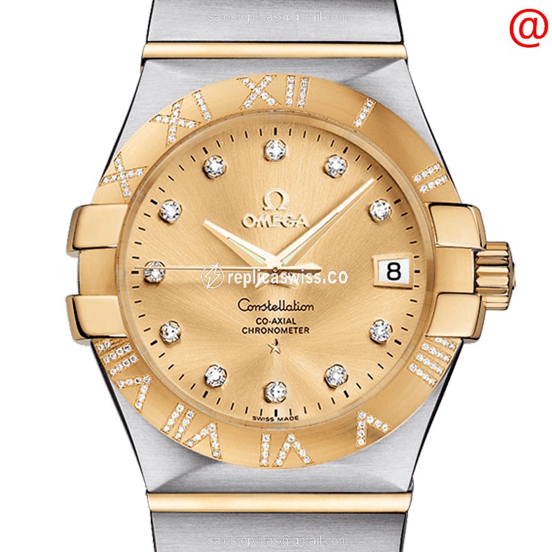 Omega 123.25.35.20.58.002 CONSTELLATION Automatic 18kt Gold & Steel