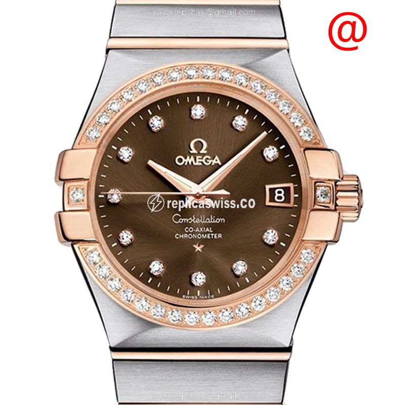 Omega 123.25.35.20.63.001 CONSTELLATION Automatic 18kt Rose Gold & Steel
