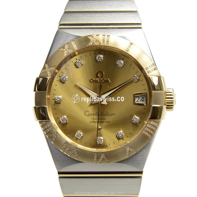 Omega 123.25.38.21.58.002 CONSTELLATION Automatic 18kt Gold & Steel