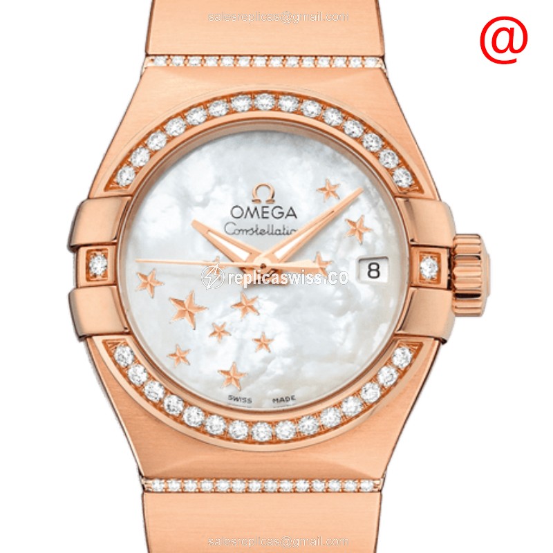Omega 123.55.27.20.05.004 CONSTELLATION Automatic 18kt Rose Gold & Diamonds