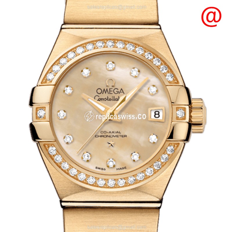 Omega 123.55.27.20.57.002 CONSTELLATION Automatic 18kt Gold & Diamond