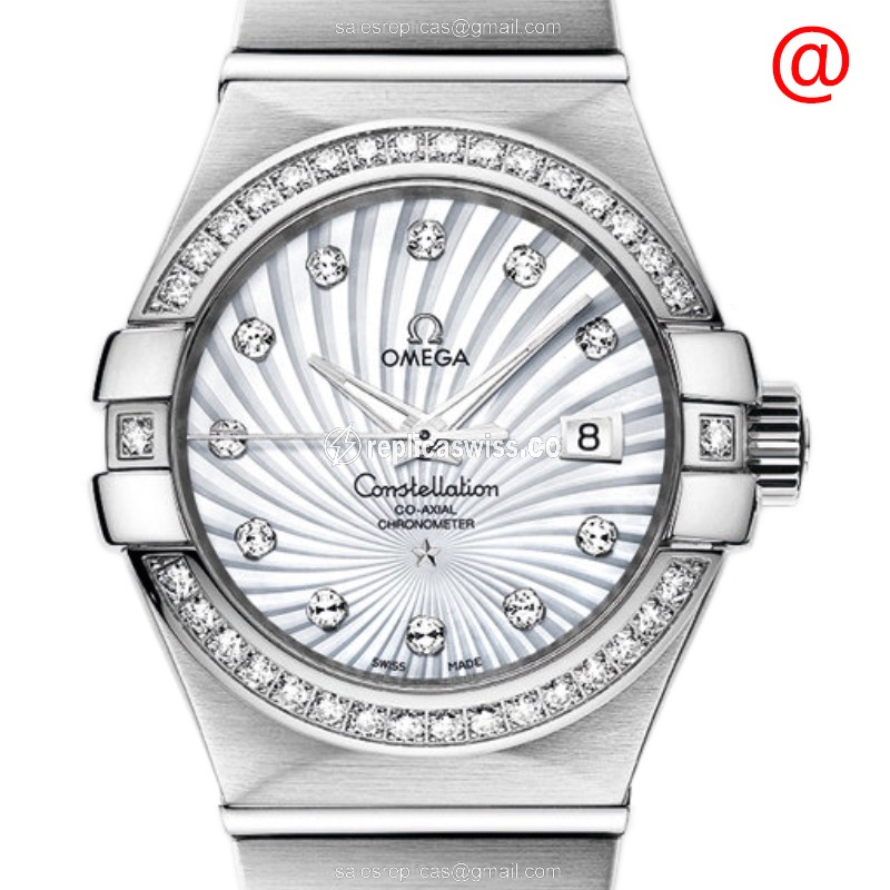 Omega 123.55.31.20.55.003 CONSTELLATION Automatic 18kt White Gold & Diamond