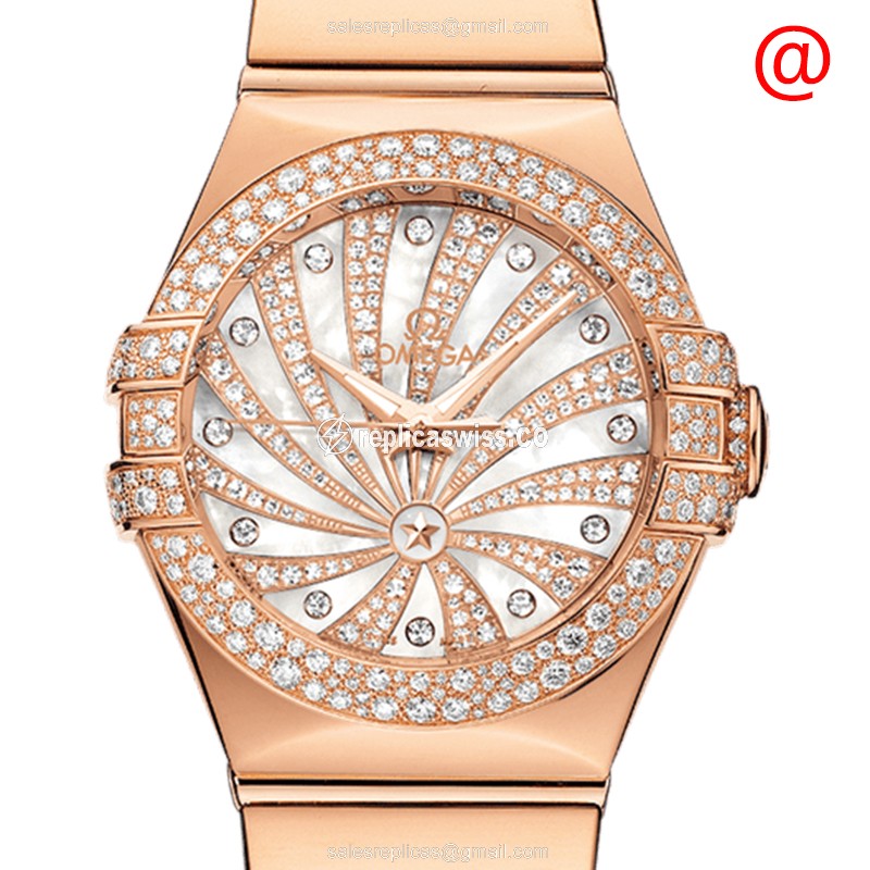 Omega 123.55.31.20.55.010 CONSTELLATION Automatic 18kt Rose Gold & Diamonds