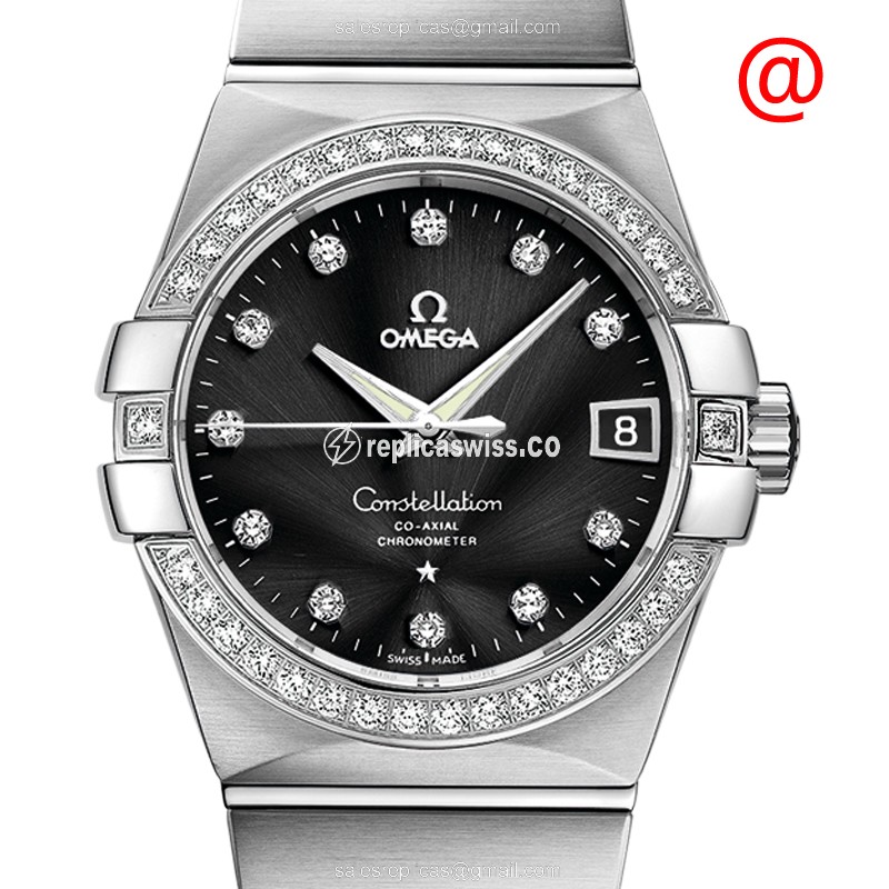 Omega 123.55.38.21.51.001 CONSTELLATION Automatic 18kt White Gold & Diamond