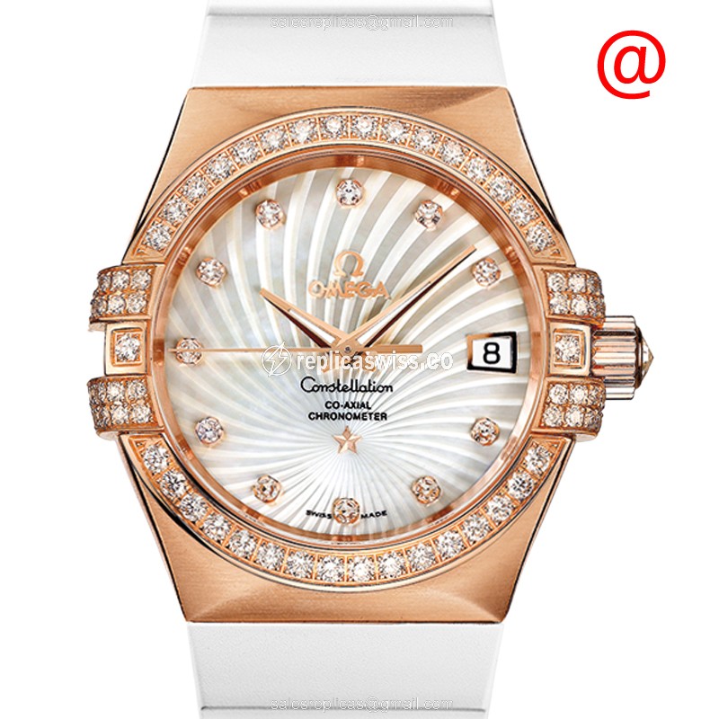 Omega 123.57.35.20.55.001 CONSTELLATION Automatic 18kt Rose Gold & Diamonds