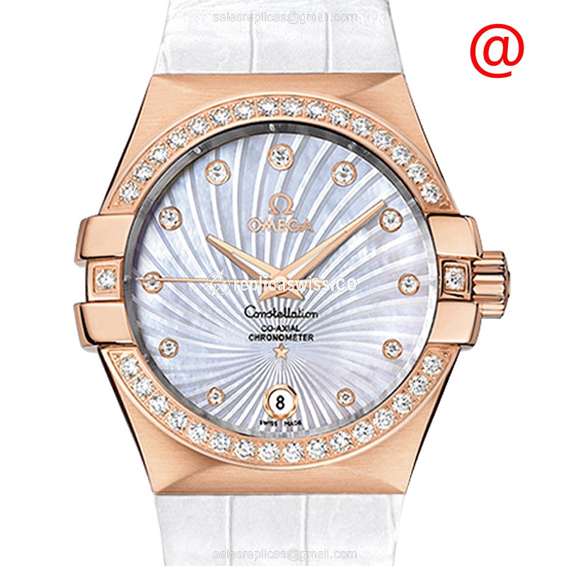 Omega 123.58.35.20.55.003 CONSTELLATION Automatic 18kt Rose Gold & Diamonds