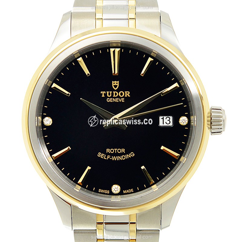 Tudor 12503-65053-369DI-BK STYLE Automatic Gold & Steel
