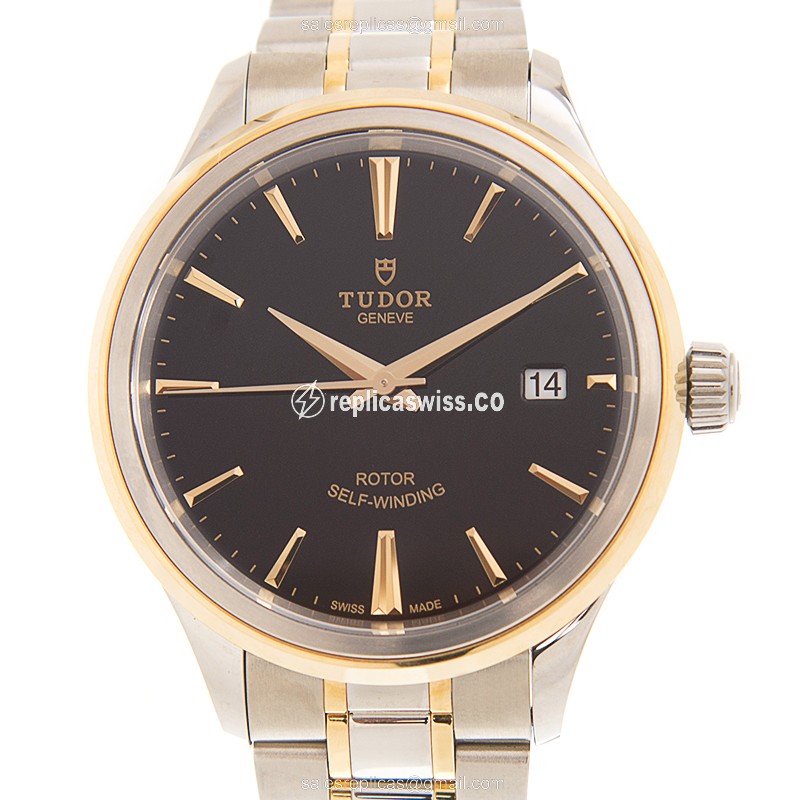 Tudor 12503-65053-BK STYLE Automatic 18kt Gold & Steel