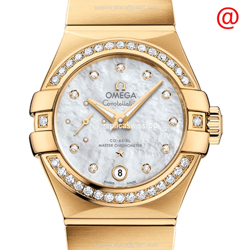 Omega 127.55.27.20.55.002 CONSTELLATION Automatic 18kt Gold & Diamond
