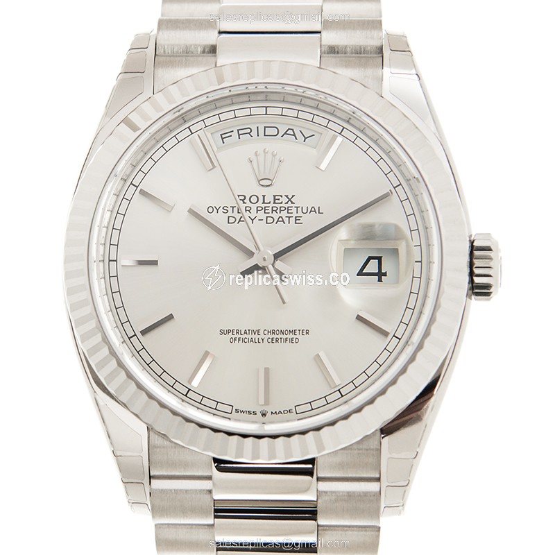 Rolex 128239-0005 DAY-DATE Automatic 18kt White Gold